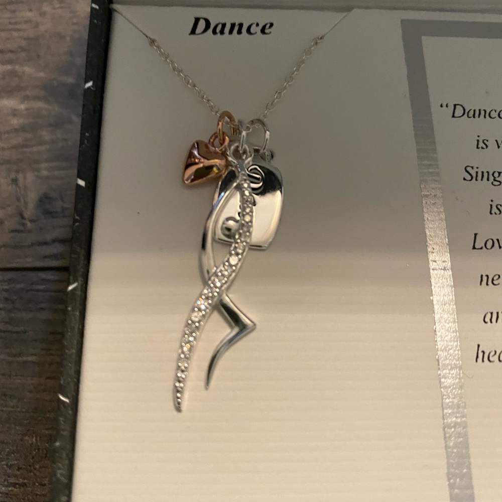 Be Inspired Sterling Silver Necklace. NEW. Marked .925 Dance.‎